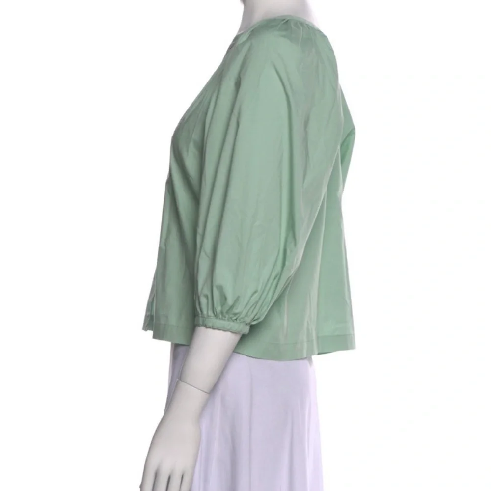 Staud Dill Poplin Women's Green Blouse